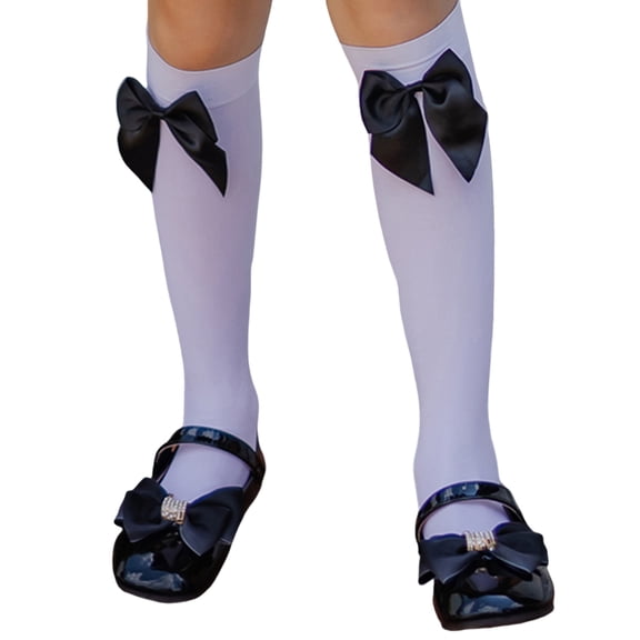 ROZYARD Kids Girl's Fashion Knee Highs Socks with Bows Summer Thin Sheer Silk Stockings