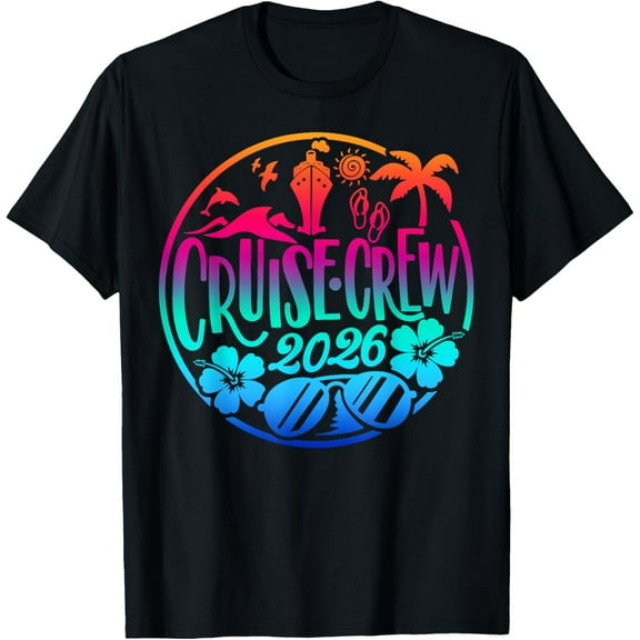 Funny Cruise Crew 2026 Summer Beach Vacation Matching Group T-Shirt TShirt