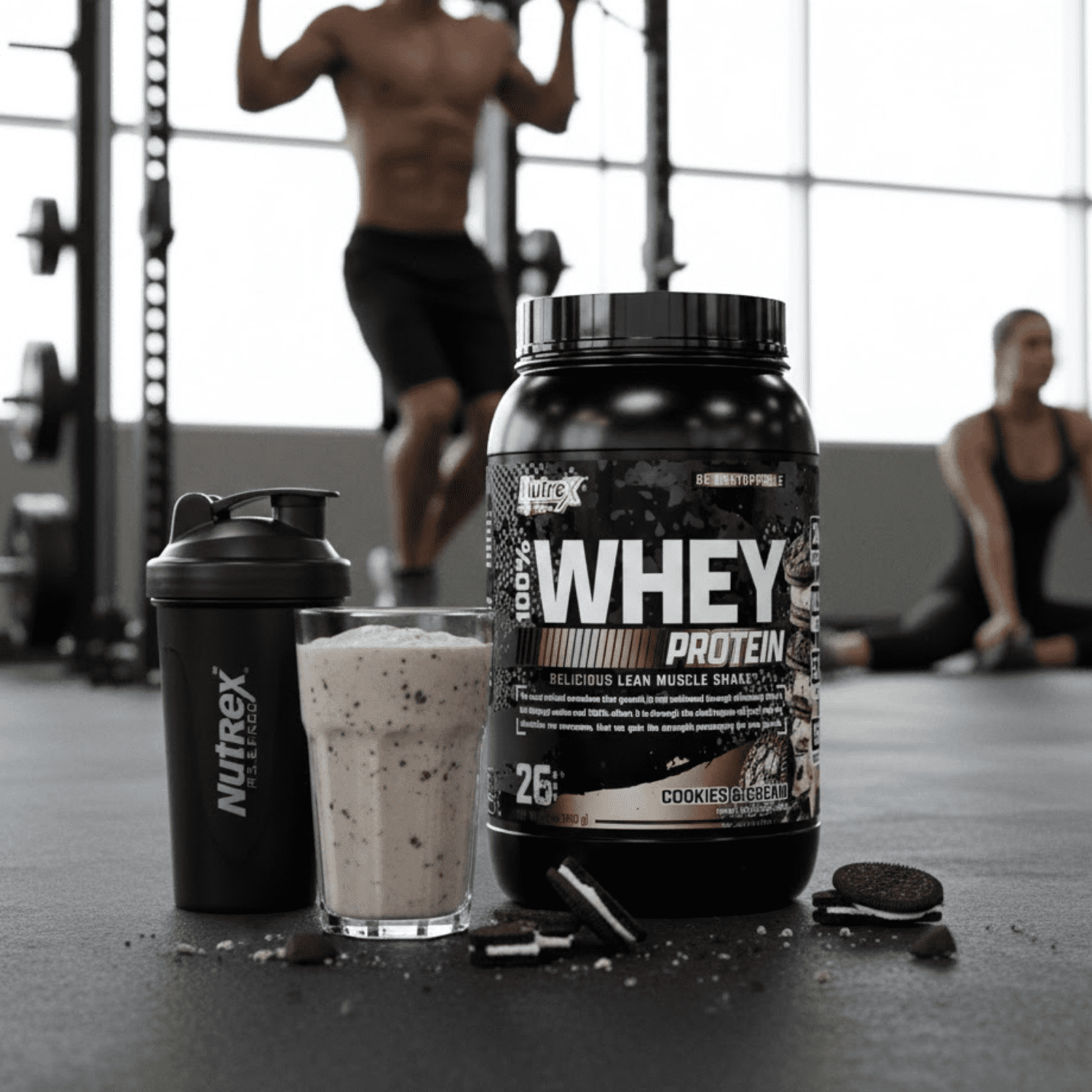 Nutrex Research 100% Whey Protein Powder Concentrate and Isolate Cookies and Cream 2lb
