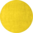 thumbnail image 1 of Ahgly Company Indoor Round Solid Yellow Modern Area Rugs, 8' Round, 1 of 4