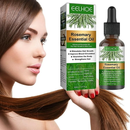 Le cuir chevelu nourrissant à l'huile capillaire au romarin 30 ml stimule  la croissance des cheveux Huile de soin des cheveux