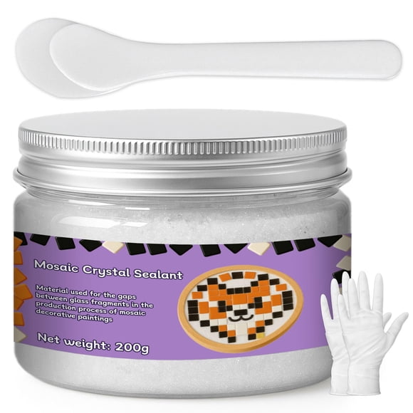 Pastina para mosaico 1DFAUL 200 g blanco cristal para manualidades DIY