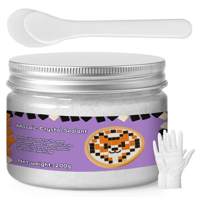 Pastina para mosaico 1DFAUL 200 g blanco cristal para manualidades DIY