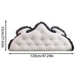 thumbnail image 3 of Headboard Pillow Velvet Backrest Cushion for Bed with Removable Cover Reading Support Pillow Bedside Bolster for Daybed Bunk Bed Dorm Bed Decor, 3 of 5