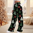 thumbnail image 2 of Christmas Pants Women's Christmas Tree Pants High Waist Yoga Pants Drawstring Joggers Pockets Casual Pants For Women Black M, 2 of 6
