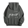 thumbnail image 3 of Womens Hoodie Trust in the Lord Hoodies Letter Print Hoodies Oversized Womens Pullover Hoodie Fall Hoodies for Women Young Women, 3 of 3
