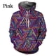 thumbnail image 3 of Sudadera con capucha con estampado 3D de fragmentos geométricos para hombre, sudadera con capucha de manga larga informal con patrón hipnótico de vértigo colorido, 3 of 5