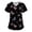 Sky Blue-A#10412BB, variant on AHMOMEI Cartoon Print Womens Scrub Tops V Neck Short Sleeve Nurse Uniforms with Pocket S-5XL Plus Size Womens Scrub Top