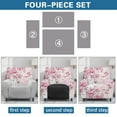 thumbnail image 6 of Xixirimido Pink Cherry Blossom Butterfly Pattern 4 Piece Recliner Chair Cover Stretch Lazy Boy Chair Covers with Pockets Soft Reclining Sofa Slipcovers Furniture Protector with Elastic Bottom, 6 of 8