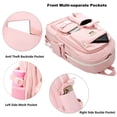 thumbnail image 3 of Girls Backpack Aesthetic Backpack for Teen Girl Cute School Bag Bookbag Anime School Backpacks for Girls,Pink, 3 of 6
