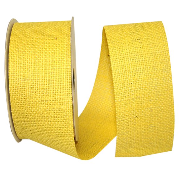 JAM Paper Burlap All Occasion Yellow Jute Ribbon, 720" x 2.5"