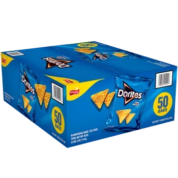 Doritos COOL RANCH • 50 Bags • 1oz EACH • Total 50 oz • Bold Crunchy Tortilla Chips • Lunchbox / Office / Vending / Party BULK BOX