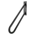thumbnail image 4 of Outdoor Handrail Garage Railing Wall Mount Hand Rail Black Matte Finished Stair, 4 of 14