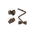 thumbnail image 2 of INSPIRE CHIC Men's Jacquard Adjustable Strap Pre-tied Bow Ties for Elegant Wedding Gold, 2 of 4