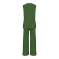 thumbnail image 4 of Yuyuzo Ensemble 2 Pcs pour Femmes Débardeur Col Rond Décontracté d'Été Pantalon Large à Cordon avec Poches, 4 of 6