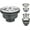 Gray, variant on 3-1/2 ‘’Kitchen Sink Drain Assembly Kit 304 Stainless Steel Sink Strainer Drain Basket Replacement with Sink Stopper Sealing Lid for Kitchen Bathroom Drain Kit