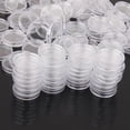 thumbnail image 3 of KLKCMS 100 Pcs Boîte Transparente 21mm Porte-capsules Étui Rond pour Protecteurs, 3 of 8