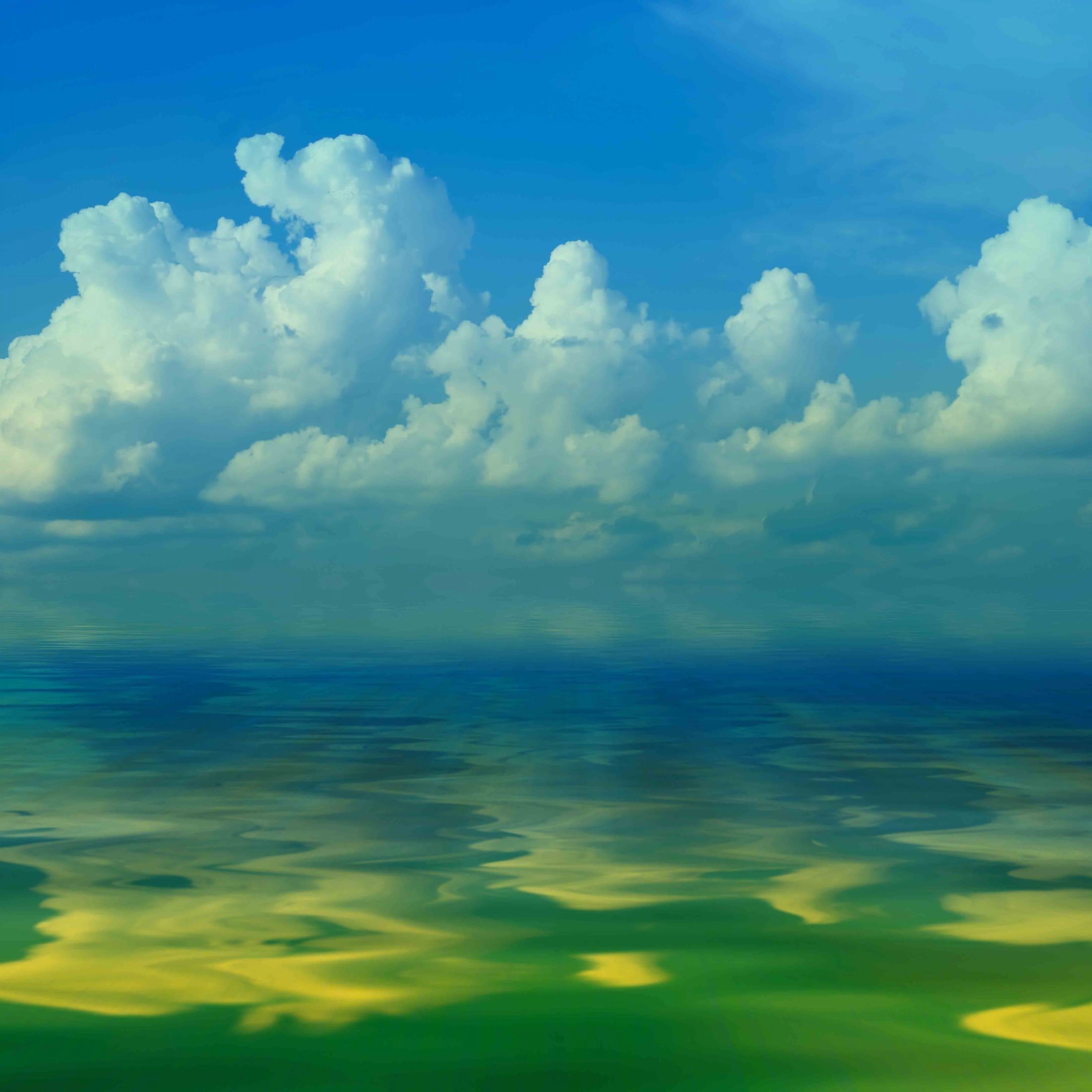 Parvez Taj  - "Cumulus Clouds" Print on Canvas 18 x 18