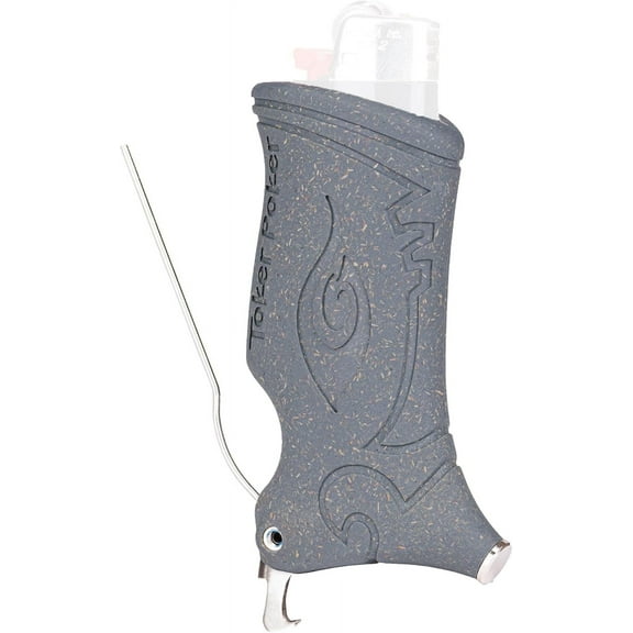 Toker Poker Bottle Opener Charcoal, Lighter Case Multi Tool for Camping and Other