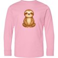 thumbnail image 3 of Inktastic Happy Sloth Long Sleeve Youth T-Shirt, 3 of 5