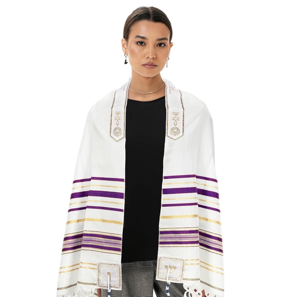 Mantón de oración Tallit Halleluyah, 183 x 56 cm, con bolsa