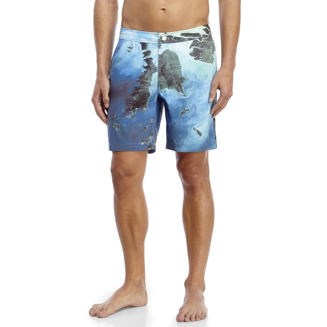$225 ONIA Board SWIMWEAR Trunks SHORTS Calder 7.5" NASA MYANMAR ( 30 )