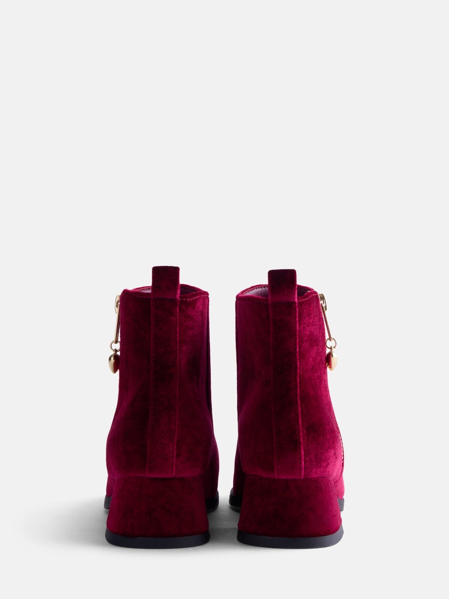 Wonder Nation Girls Faux Suede Velvet Boots