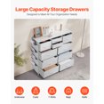 thumbnail image 3 of VEVOR 10 Drawer Dresser Fabric Storage Drawers Fabric Bins & Steel Frame White, 3 of 9