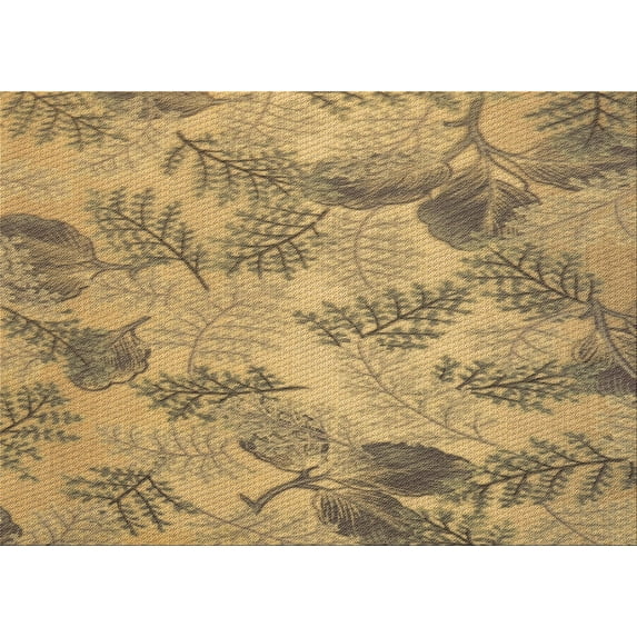 Ahgly Company Indoor Rectangle Patterned Cantaloupe Orange Area Rugs, 6' x 9'
