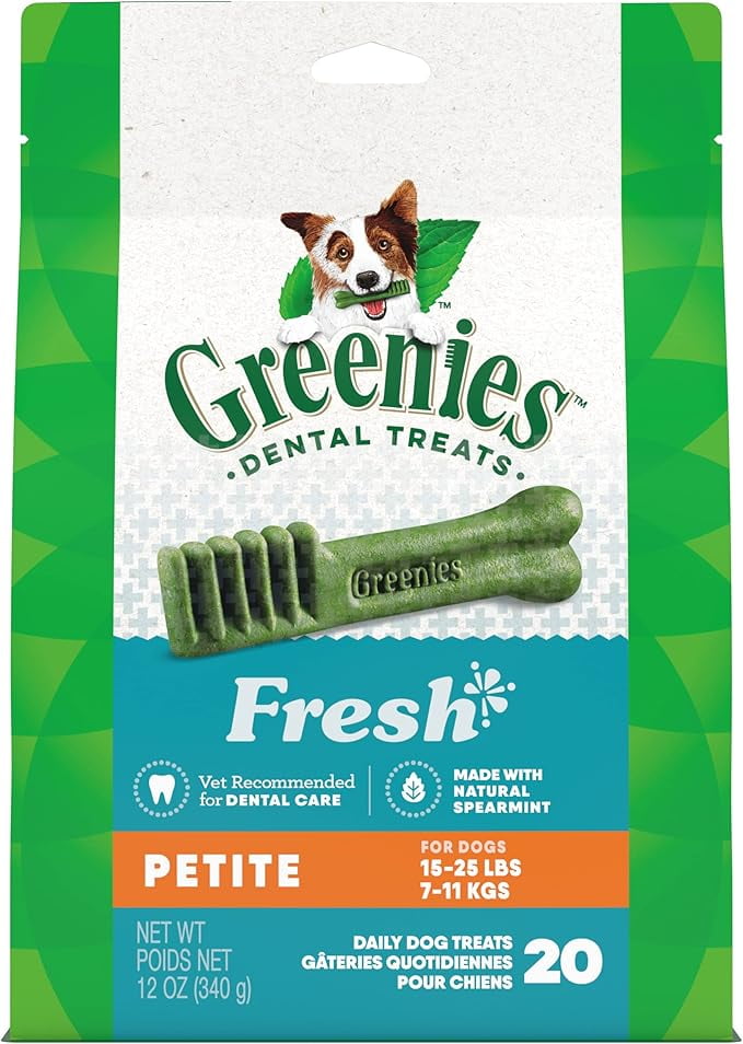 GREENIES Grain Free Regular Size Dental Dog Treats Breath Chews 12 oz. Pack 12 Treats for Medium Dogs Walmart