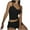 Black, variant on Summer Pajamas for Women Set Spaghetti Strap Lace Blocked Tank Tops Stretch Shorts Solid Color Casual Fitted Comfy Homewear