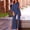 Dark Blue—Jumpsuit, variant on AGWOLF One Shoulder Jumpsuits for Women Formal Irregular Hem Rompers Business Casual Side Split One Piece Wedding Guest Romper White XXL