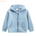 thumbnail image 2 of LYHaoo Girls and Boys Zip Up Hoodies Long Sleeve Oversized Hooded Sweatshirt Jacket School Uniform,6-7 Years, 2 of 5