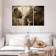 thumbnail image 2 of Elephant Stock Lion And His Cub Wall Art - Horizontal Multi Panel Canvas - Living Room Wall Decor - Animal Multi Panel - Black And Brown Decor - 45" x 28", 2 of 4
