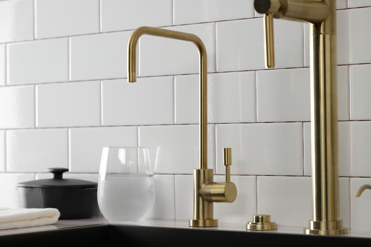 Kingston Brass KS6197DL Concord Single-Handle Water Filtration Faucet, Brushed Brass