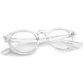 thumbnail image 5 of zeroUV Unisex Retro Keyhole Nose Bridge Clear Lens P3 Round Glasses 46mm (Clear / Clear) - 46mm, 5 of 5