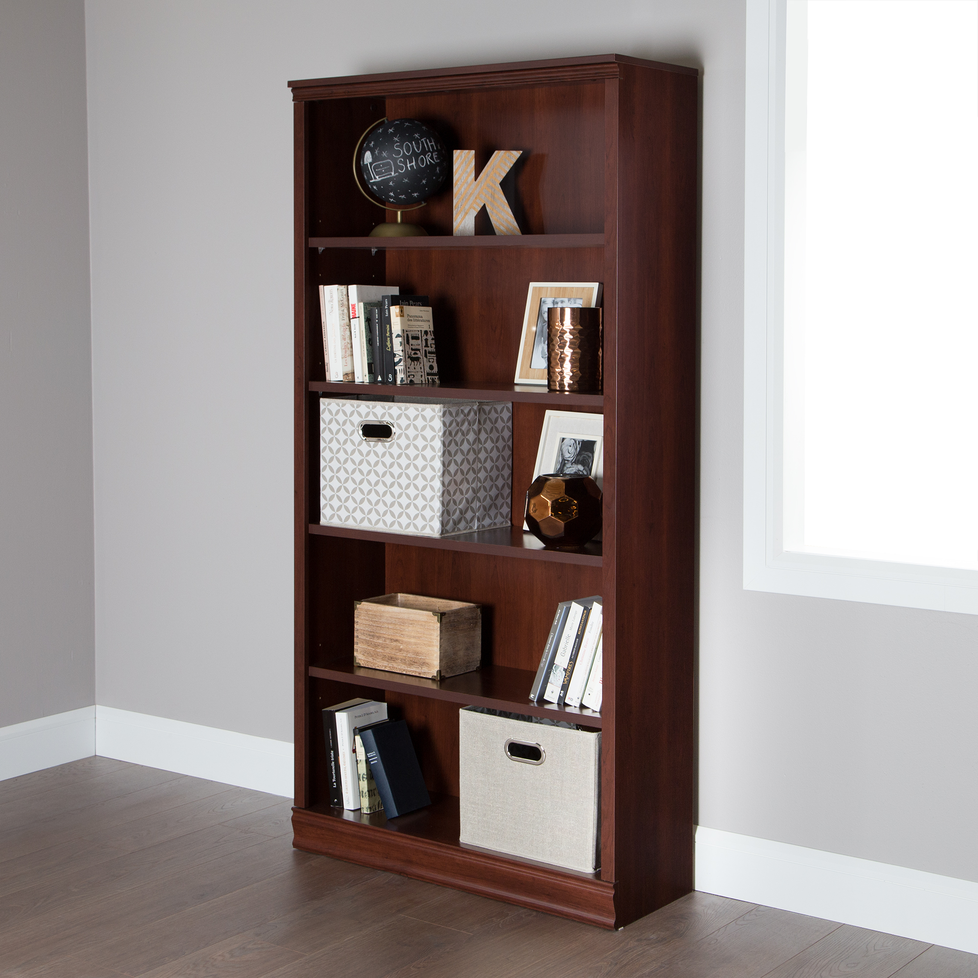 South Shore 5Shelf Bookcase, Multiple Finishes