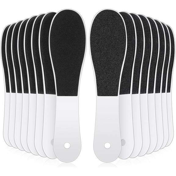 Lsupdaol 15 Pack Foot Files Foot Callus Remover Double Sided Professional Sandpaper Pedicure Tools Feet Scrubber Sander Feet Rasp for Dead Skin Cracked Heel Women Mother Manicure Beauty Spa, White
