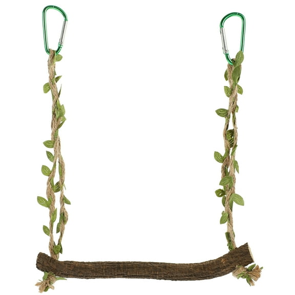 Dytern Fall,Pet Bird Swing Parrot Cage Toy Wooden Parakeet Swing Toy Wooden Hanging Toy