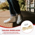 thumbnail image 6 of Uxcell No Tie Shoelaces Tieless Elastic Shoe Laces Replacement, with 4 Metal Locks Buckles Fit for Sneakers Canvas Shoes Khaki Silver, 6 of 7