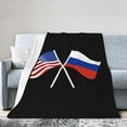 thumbnail image 2 of American and Russia Flag Ultra-Soft Micro Fleece Blanket 40"x30" Suitable for Bed/Sofa/Office/Camping, 2 of 8
