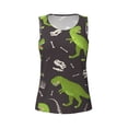 thumbnail image 3 of Picia Dinosaur Skeleton Pattern Women's Workout Tank Top,Breathable Activewear,Slim Fit Athletic Top,Versatile Workout Moisture-wicking top-Large, 3 of 9