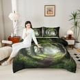 thumbnail image 4 of Feelyou Mystic Jungle Tree Bedding Comforter Set for Kid, Rustic Farmhouse Twin Comforter Sets, Dreamy Fairy Tale Reversible Bedding Set, Luxury Bedroom Decor, 2pcs, 4 of 8
