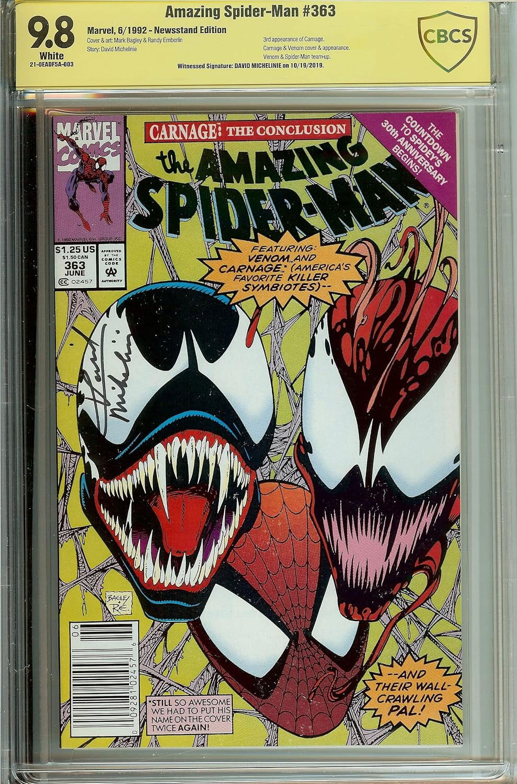 Amazing Spider-Man #363 CBCS 9.8 Signed David Michelinie