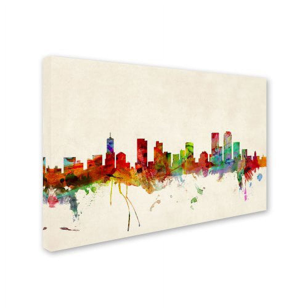 Trademark Fine Art "Denver, Colorado" Canvas Art by Michael Tompsett