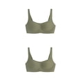 thumbnail image 3 of Sonducket Sujetadores sin costuras Sujetador Ropa interior Push Lady Intimates Free Soft Comfort Ventilación deportiva inalámbrica Matcha Green verde matcha 2Conjunto, 3 of 6