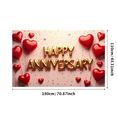 thumbnail image 6 of LUUFILx Happy Anniversary Banner Backdrop with Champagne Balloon Decorations for Party Supplies and Photography Props Background Decor, 6 of 7