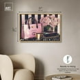 thumbnail image 5 of Pink Purse Books and Flowers Canvas Fashion Art Prints by Art Remedy, Gold Frame, 36" x 24", 5 of 7