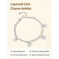 thumbnail image 6 of FindChic Ankle Bracelets for Women Waterproof Silver Layered Stainless Steel Anklets Adjustable Summer Beach Jewelry Birthday Mothers Day Gifts for Her/Mom/Wife, 8.5-10.5inch, 6 of 9
