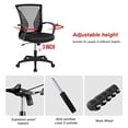 thumbnail image 5 of Office Chair Computer Chair Ergonomic Mid Back Swivel Chair Rolling Desk Chair with Armrest Height Adjustable Lumbar Support Mesh Chair,Black, 5 of 5